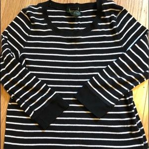 Black and white Ralph Lauren top